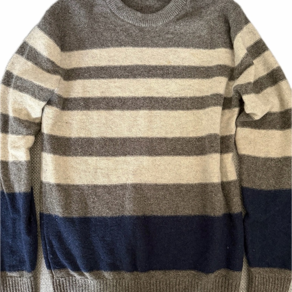 Gap Boys Striped Gray and Blue Sweater